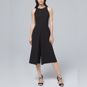 🆕 White House Black Market Culotte Jumpsuit Women’s size 2 Black Sleeveless NWT